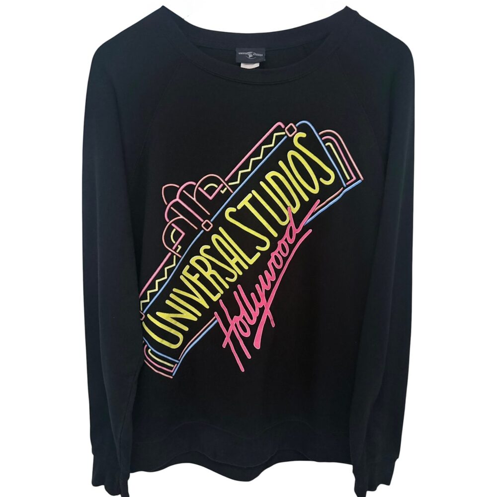 Universal Studios Pullover Sweatshirt Men's L Black Multicolor